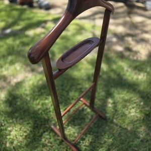 Vintage Wooden Valet Stand in Brown Finish Made By ELYCO IN ITALY